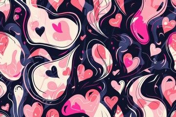 Naklejka premium Valentines Day, Valentines Background, Valentines Pattern