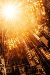 Obraz premium Dynamic Abstract Light and Data Stream in a Futuristic Technological Design