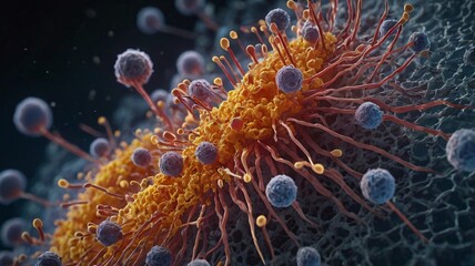 Close-Up of Zika Virus Particles Inside Human Cells