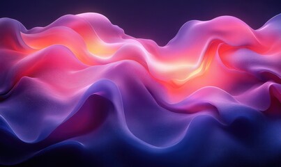 Obraz premium Futuristic Abstract Design with Smooth Curves and Gradient Lighting in Purple and Blue