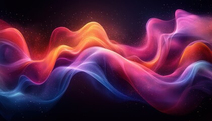 Fototapeta premium Vibrant Abstract Wave Design with Smooth Gradients and Fluid Motion