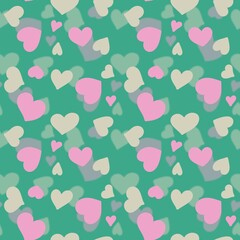 Blurred background with heart pattern