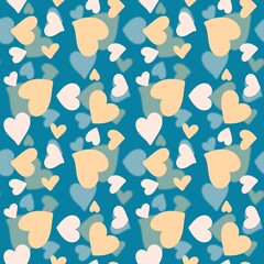 Blurred background with heart pattern