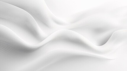 Fototapeta premium Abstract White Wavy Lines Graphic Design