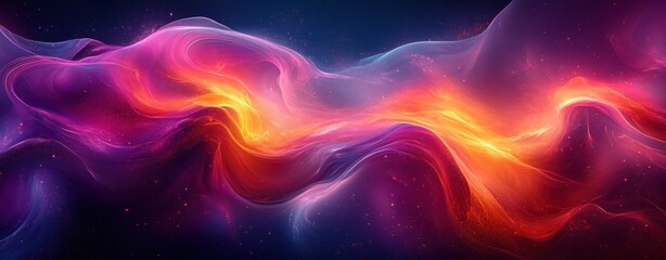 Obraz premium Abstract Swirling Design with Purple and Orange Hues Dynamic Shadows and Soft Focus Background