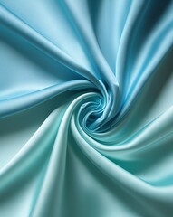 Obraz premium A soft sky blue transitioning into pale ocean teal silk fabric gradient background