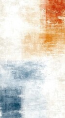 Naklejka premium A textured abstract artwork featuring soft hues of orange, blue, and cream, creating a soothing yet vibrant visual experience.