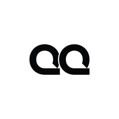 QQ monogram logo design letter text name symbol monochrome logotype alphabet character simple logo
