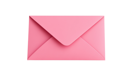 Pink envelope on transparent background for design