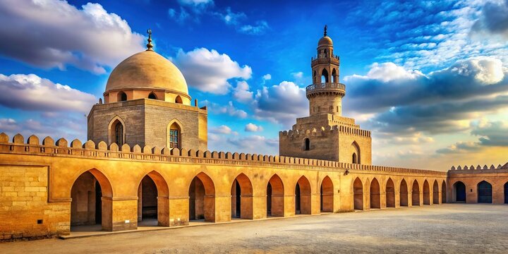 Ancient Islamic Architecture: The Majestic Outer Wall of Ibn Tulun Mosque