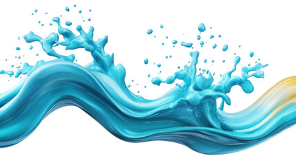 blue paint splash isolated on white background 