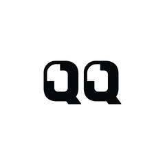 QQ monogram logo design letter text name symbol monochrome logotype alphabet character simple logo