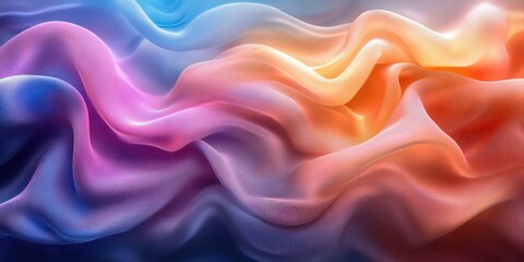 Obraz premium Abstract Gradient Flowing Shapes Soft Lighting Smooth Silk Texture