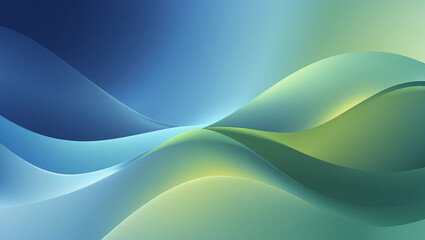 Obraz premium 抽象的なティールグリーンとブルーの渦巻く波、グラデーション背景