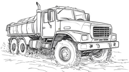 Detailed Outline of a Rugged Dump Truck Machinery for Construction and Industrial Purposes