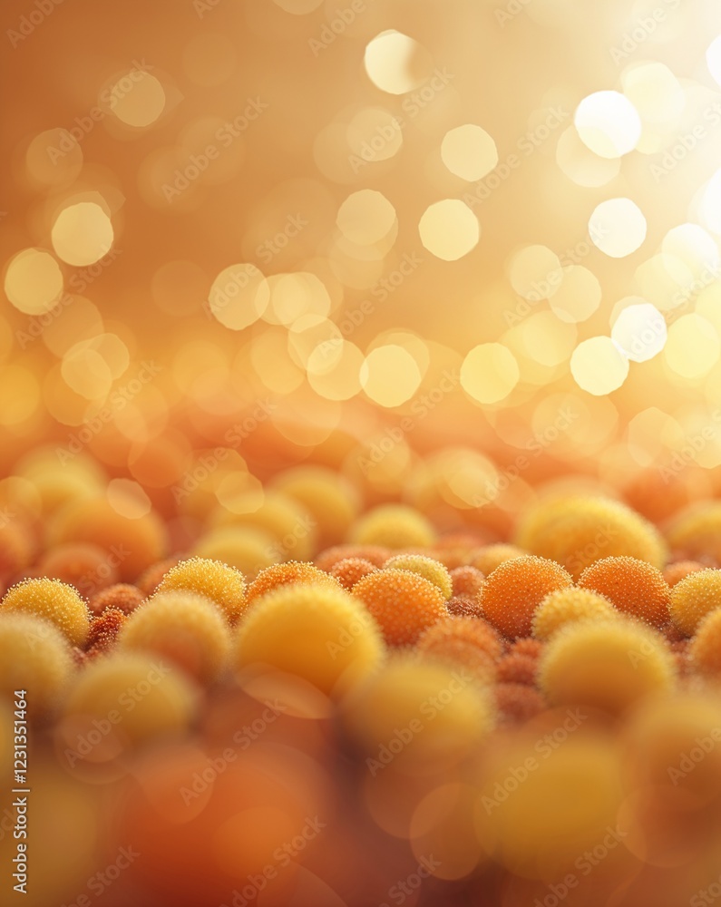 Poster a warm orange fading into soft golden yellow bokeh blur gradient background