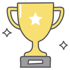 Champion Trophy Icon - Vector Design