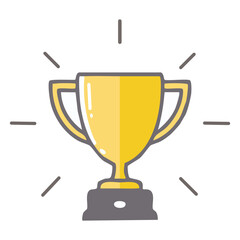 Champion Trophy Icon - Vector Design