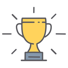 Champion Trophy Icon - Vector Design
