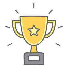 Champion Trophy Icon - Vector Design
