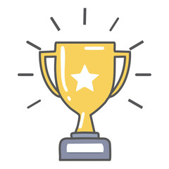 Champion Trophy Icon - Vector Design