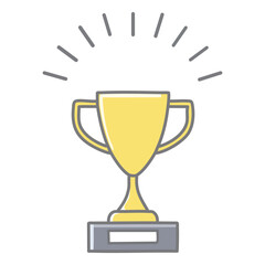 Champion Trophy Icon - Vector Design