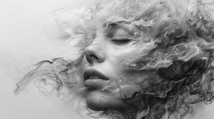 Depression portrait sketchs