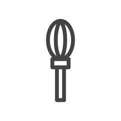 線画日用品家電関連の単品アイコン　泡立て器