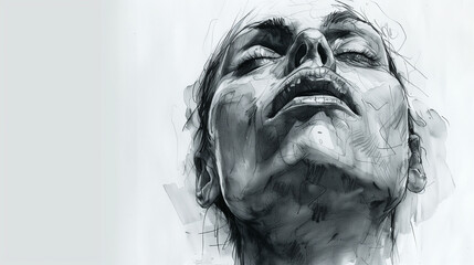 Depression portrait sketchs