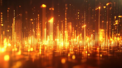 Fototapeta premium Financial stock market graph illustrating economic trends and data analysis.