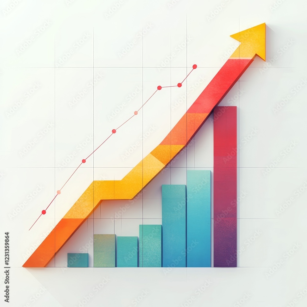 Poster visualizing business growth: innovative data analysis and strategic insights for success