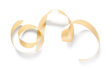 Beautiful satin ribbon on white background