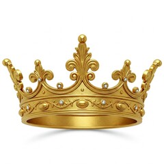 gold crown with gemstones royalty king queen luxury 3d render