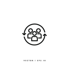 Customer Retention Icon. Editable Stroke