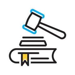 Vector multi color icon for Legal rights