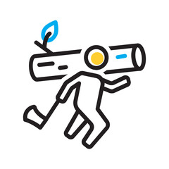 Vector multi color icon for Difficult