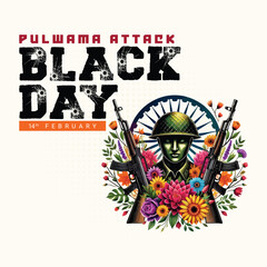 Remember our heroes of the Pulwama Attack tribute a black day in India Social Media Post banner
