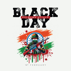 Remember our heroes of the Pulwama Attack tribute a black day in India Social Media Post banner
