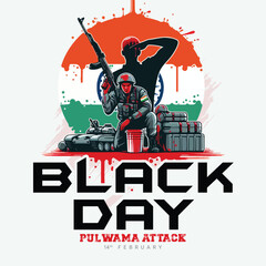 Remember our heroes of the Pulwama Attack tribute a black day in India Social Media Post banner

