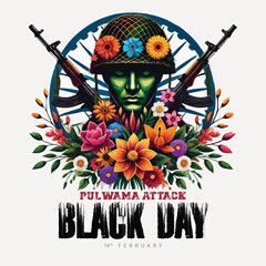 Remember our heroes of the Pulwama Attack tribute a black day in India Social Media Post banner
