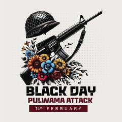 Remember our heroes of the Pulwama Attack tribute a black day in India Social Media Post banner
