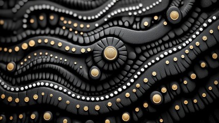 Obraz premium African pattern, black on white background,