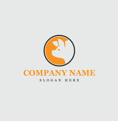 Creative Vector Logo with Animal PIG and Icon

