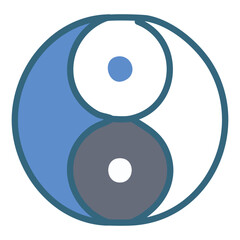 Yin Yang Balance Icon - Vector Design