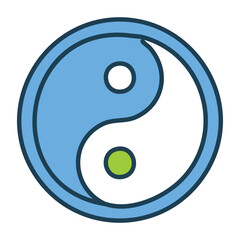 Yin Yang Balance Icon - Vector Design