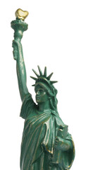 Fototapeta premium Statue of Liberty isolated on white. Symbol of freedom