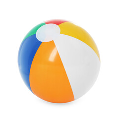 One bright inflatable ball isolated on white