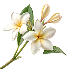 Fototapeta premium frangipani flower Blooming isolated on transparent background PNG image
