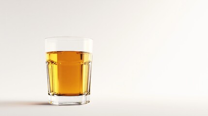 Tea in a glass ,Full depth of field, isolated on white background