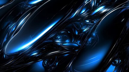 Dark Sci-Fi Technology Concept with Blue Energy Flow - made with Generative AI